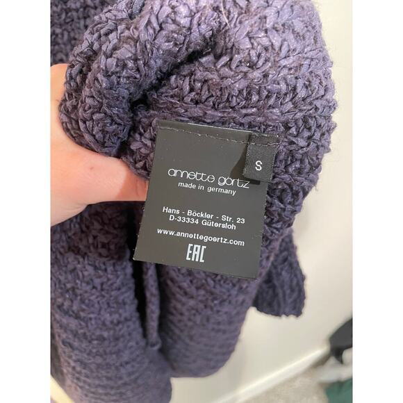 Annette Gortz Purple Merino Wool Blend Oversized Slouchy Sweater - Picture 11 of 11